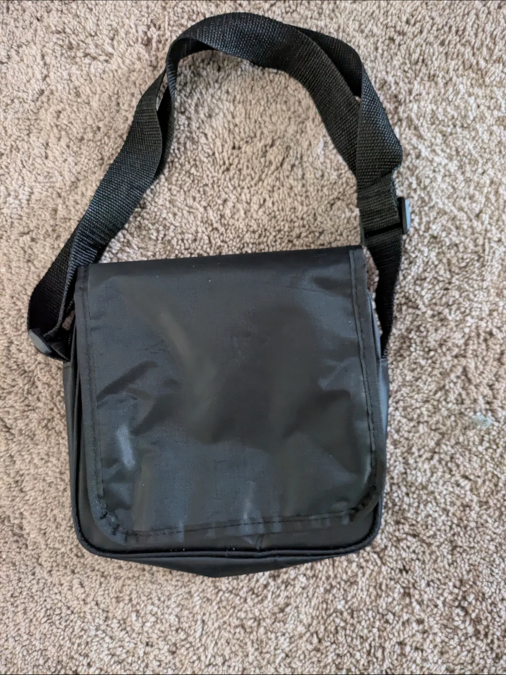 Black Mens Crossbody Shoulder Bag
